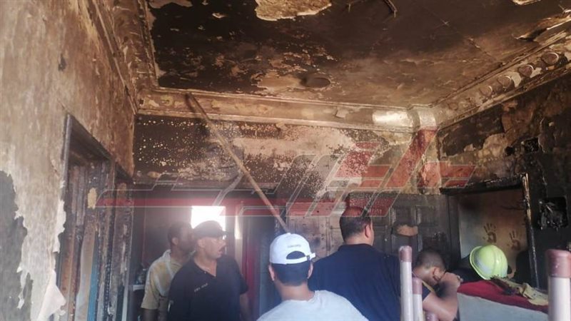 أثار الحريق واضحة