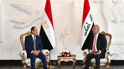 الرئيس السيسي ونظيره العراقي يعقدان مباحثات ثنائية وموسعة في قصر بغداد
