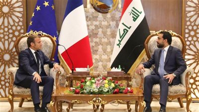 رئيس مجلس النواب العراقي والرئيس الفرنسي يبحثان سبل تحقيق التنمية والاستقرار في المنطقة