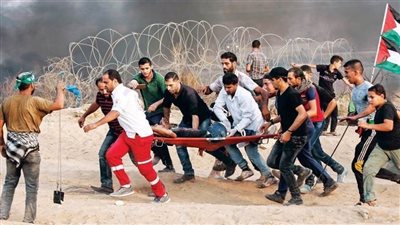 إصابة 5 فلسطينيين برصاص الاحتلال شرق غزة خلال تظاهرهم سلميا