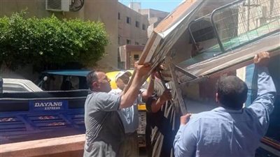 رفع وإزالة ٤٤٨حالة إشغال وتعديًا فى حملة مكبرة بالبحيرة