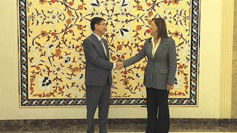 وزيرة التخطيط ووزير