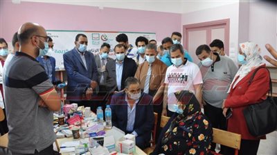 قافلة طبية شاملة مجانية بالجزيرة الخضراء لجامعة كفر الشيخ