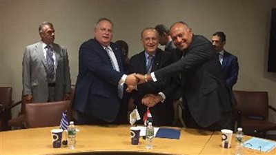 اجتماع ثلاثي لوزراء خارجية مصر وقبرص واليونان في نيويورك