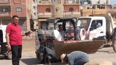 رفع كفاءة منظومة النظافة العامة بسيدي غازي في كفر الشيخ