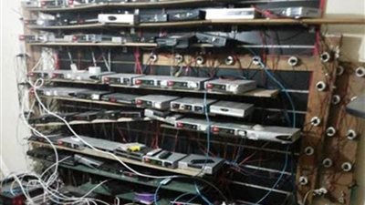 مباحث المصنفات تضبط شبكة بث هوائي لقنوات فضائية بدون تصريح