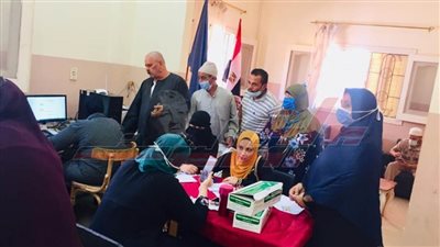 شباب كفر الشيخ والمجلس القومى للمرأة والصحة يستقبلون راغبى تلقى لقاح 