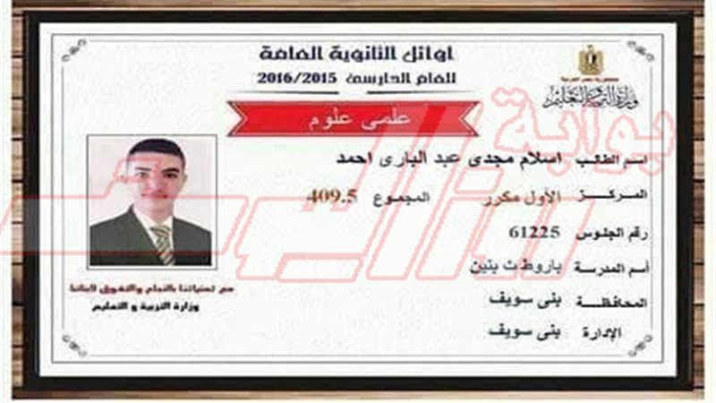 بنى سويف تحتكر المراكز