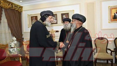 البابا تواضروس يستقبل وفد من الكنيسة الأثيوبية