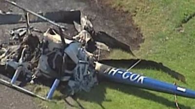 مصرع 3 أشخاص في حادث تحطم طائرة مروحية في موسكو