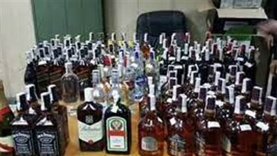 مكافحة التهرب الجمركي بالقاهرة تضبط زجاجات مشروبات كحولية أجنبية غير خالصة الرسوم