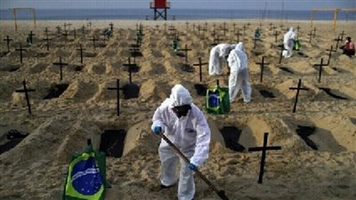 حصيلة الوفيات بكورونا في البرازيل تقترب من 600 ألف رغم حملة التطعيم