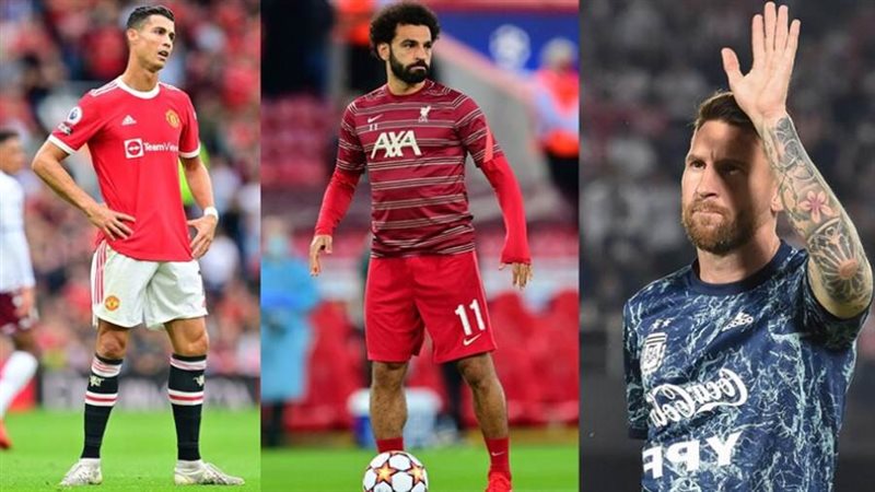 ميسي وصلاح ورونالدو