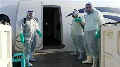 لمواجهة كورونا .. عمليات تعقيم مستمرة بالمطارات المصرية وعلى متن الطائرات