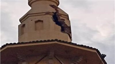 بسبب تصدع مئذنته.. غلق مسجد تضرر من سوء الأحوال الجوية بالدقهلية