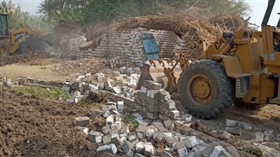 إزالة 473 حالة تعد على المجارى المائية ببنى سويف 