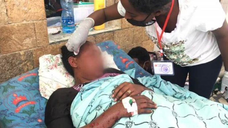 مصابة في الغارة الإثيوبية