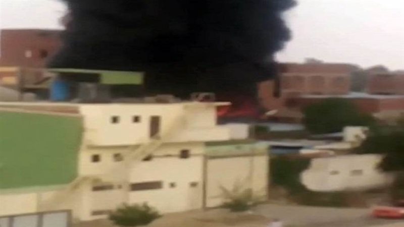 حريق بالمنطقة الصناعية