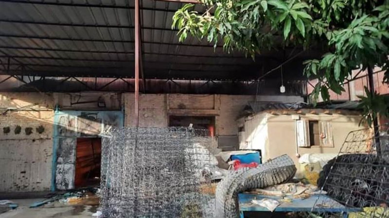 جانب من الحريق