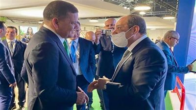 الرئيس السيسي يستقبل رئيس الحكومة الليبية في جلاسكو