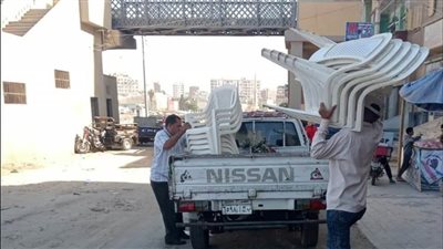 رفع ٧١٨ حالة إشغال طريق ومصادرة ٣٢ شيشة بالبحيرة