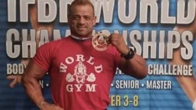 عادل بسيوني يحصل على ميدالية ببطولة العالم لكمال الأجسام بإسبانيا