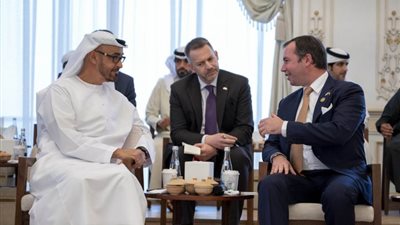 ولي عهد أبوظبي يستقبل ولي عهد لوكسمبورغ