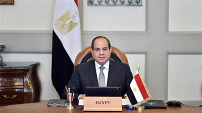 الرئيس السيسي يوجه كلمة عبر الفيديو كونفرانس لرؤساء أجهزة 