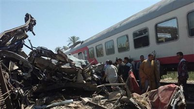 عامل وطفل ضحيتا حادث قطارين بالقليوبية 