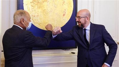 أبو الغيط يعقد جلسة مباحثات مع رئيس المجلس الأوروبي