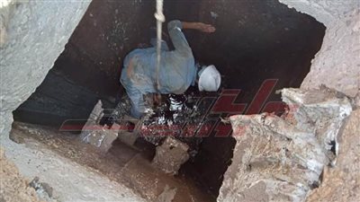 تطهير غرف تصريف مياه الأمطار بمدينه بلطيم في كفر الشيخ