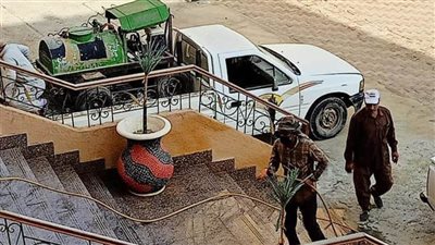 تعقيم وتطهير المصالح الحكومية والشوارع الرئيسية بشمال سيناء