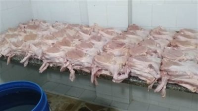 ضبط لحوم ودواجن مجهولة المصدر  داخل مطعم 