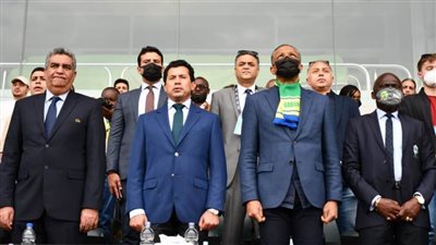 وزير الرياضة يؤازر المنتخب في مباراته أمام الجابون باستاد برج العرب بالإسكندرية