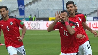 منتخب مصر يتقدم بهدف نظيف على الجابون في الشوط الأول