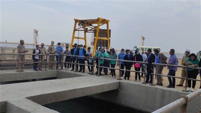 مشروع الاستزراع السمكى بشرق القناة يستقبل طلاب مصر الجديدة