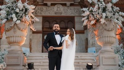 شاهد أول صور من حفل زفاف خالد عليش في قصر البارون
