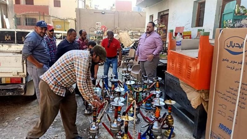 ضبط شيش بمقاهي أسيوط