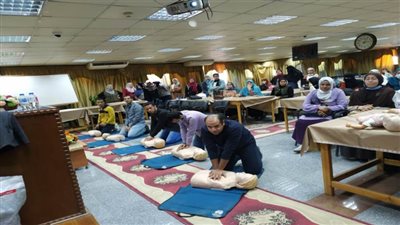  تدريب الأطقم الطبية بتأمين بني سويف على الإنعاش القلبي الرئوي (CPR )