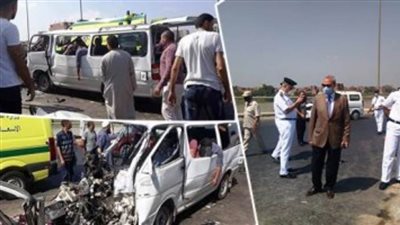 مصرع وإصابة 9 أشخاص في حادث تصادم بالطريق الدائري