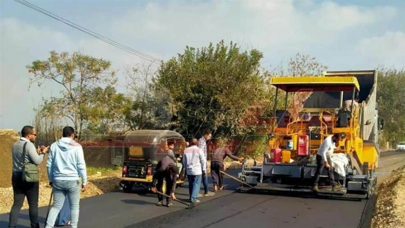 رصف الطرق بالمنوفية