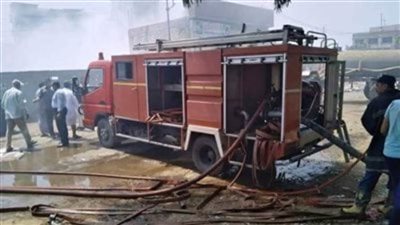 حريق هائل يلتهم عددًا من المحال التجارية بمدينة طهطا بسوهاج