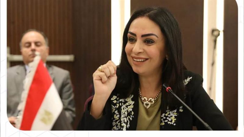 مايا مرسي خلال الاجتماع