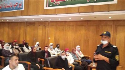 تدريب طلاب ”جامعة المنوفية“ على أعمال الحماية المدنية