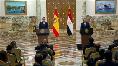 الرئيس السيسي: إسبانيا شريك رئيسي لمصر ومباحثاتي مع سانشيز عكست تطابق الرؤى بين البلدين