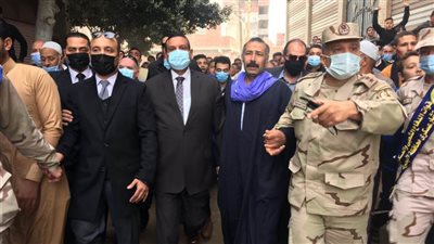 تشييع جثمان الشهيد البطل الجندي محمود عبد الرحيم بمسقط رأسه بالبحيرة