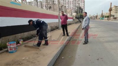 حملة مكبرة لطلاء أسوار المصالح الحكومية بكفر الشيخ