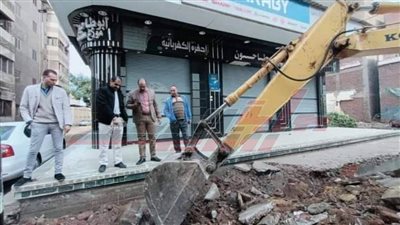 إزالة جميع الأرصفة المخالفة بشوارع دسوق في كفر الشيخ