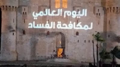 إضاءة قلعة صلاح الدين الأيوبى بمناسبة اليوم العالمى للفساد
