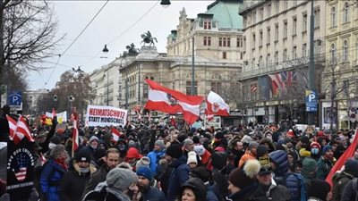 25 مظاهرة ضد فرض لقاحات كورونا إجباريا بالنمسا